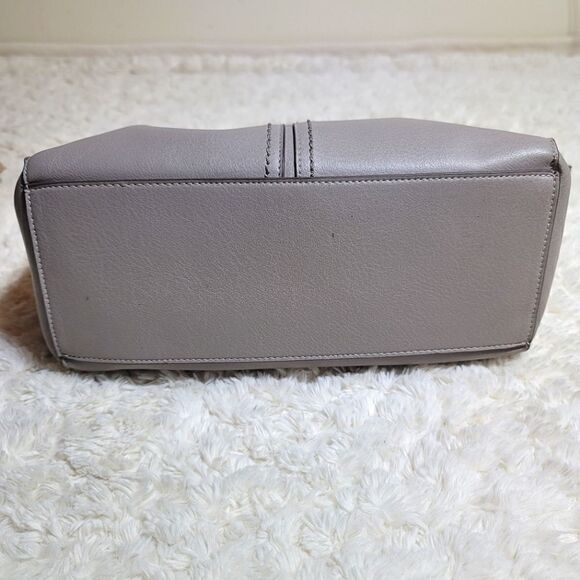 Maurices Grey Fringe Tassle Keychain Faux Leather Shoulder Bag Satchel - Picture 9 of 10